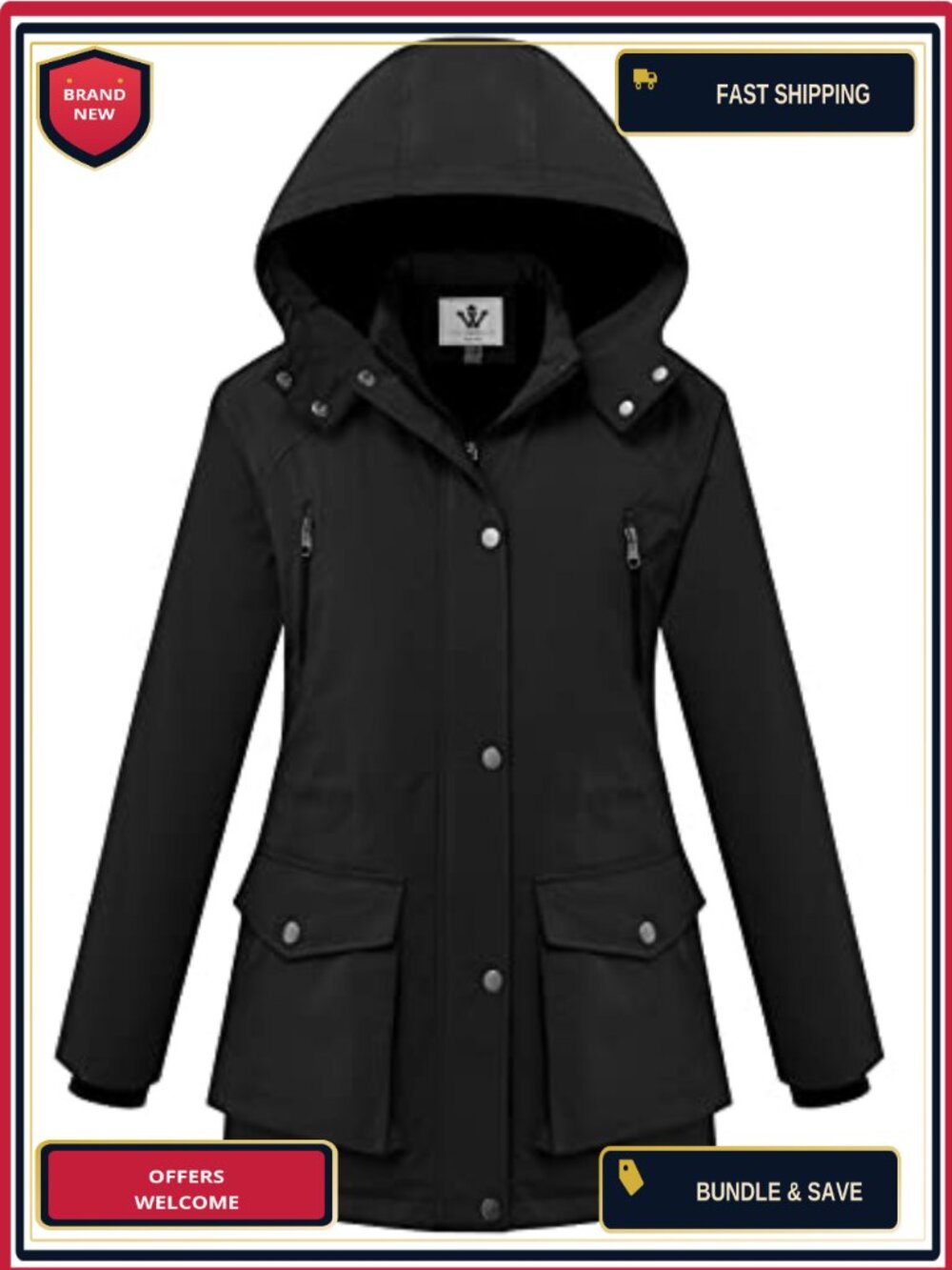 Waterproof Winter Puffer Coat Warm Thicken Hooded Parka